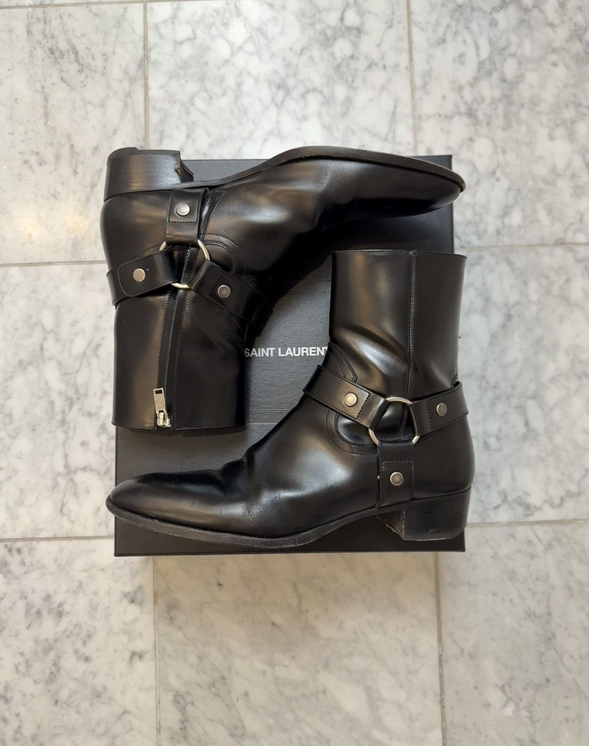 Saint Laurent Paris Saint Laurent Paris Wyatt Harness Boots Size US 9.5 / EU 42-43 - 1 Thumbnail