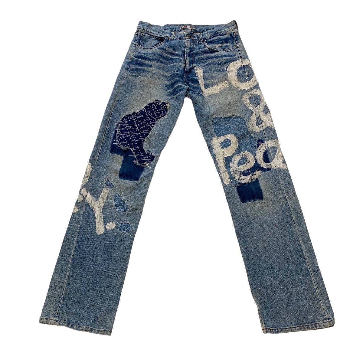 Japanese Brand ☀️Nice design japanese style patchwork boro jeans Size US 30 / EU 46 - 1 Thumbnail