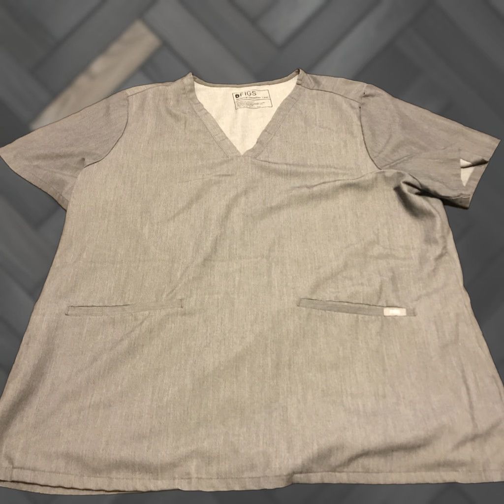 Vintage FIGS Scrub Top Gray 2XL Women's Technical Collection Solid Polyester blend Medical Shirt Womens Size XXL / US 16-18 / IT 52-54 - 1 Thumbnail