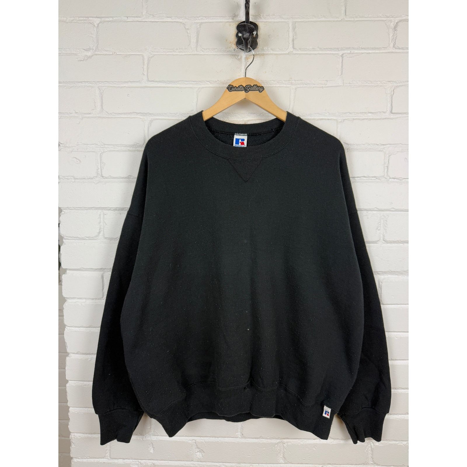 Vintage Vintage 90s Russell Athletic Sweatshirt Size XXL Black Size US XXL / EU 58 / 5 - 1 Thumbnail