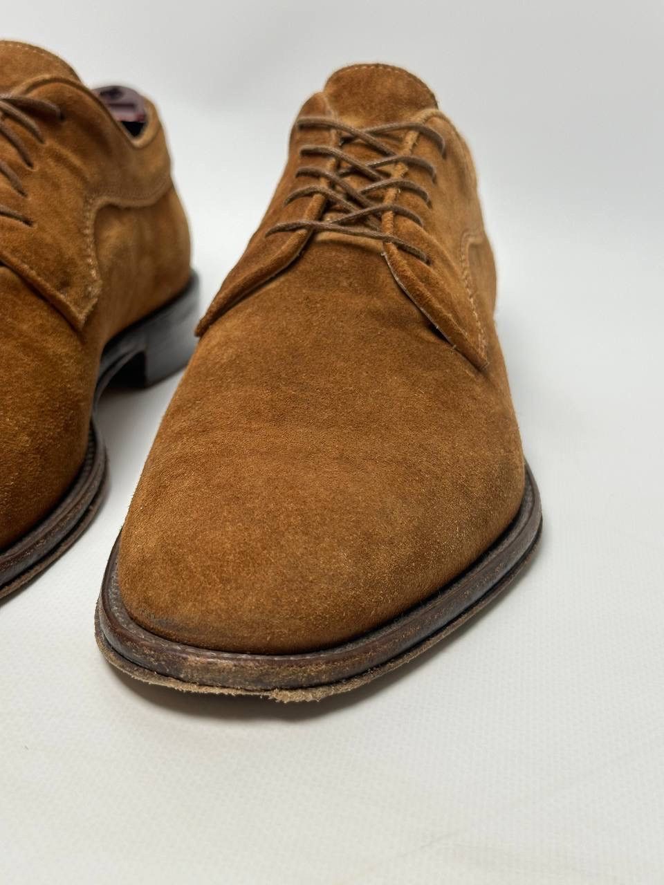 Corvari Brown Suede HandMade Italy Oxford Dress Shoes
