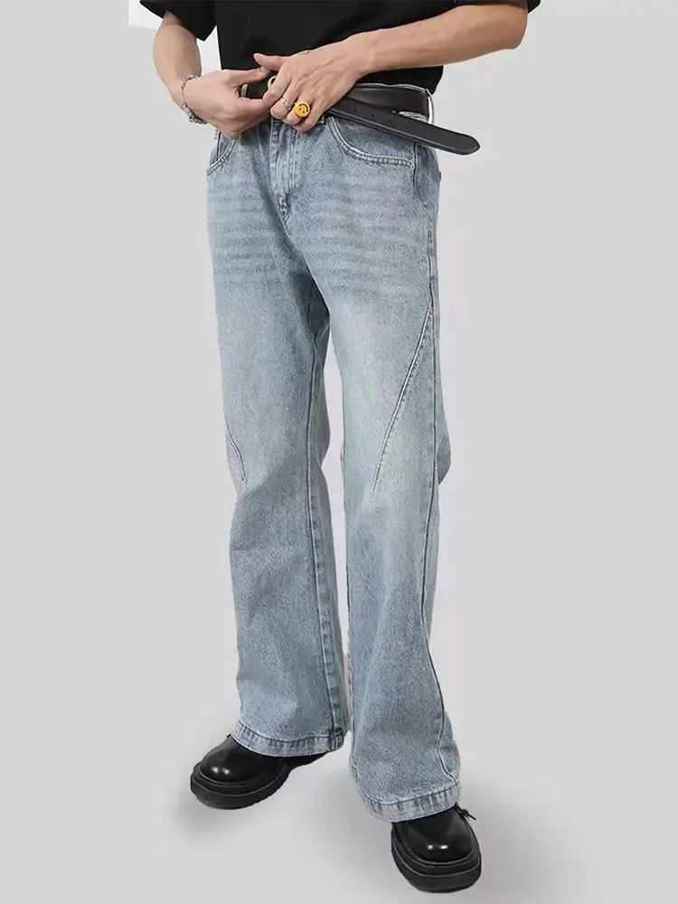 Japanese Brand Vintage light blue washed micro-flare jeans Size US 34 / EU 50 - 5 Thumbnail