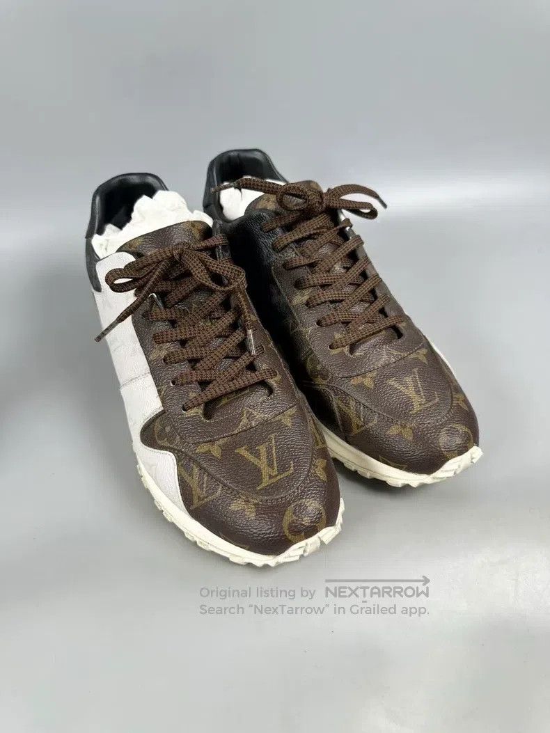 Louis Vuitton Louis Vuitton White-brown presbyopic sneakers Size US 7 / EU 40 - 1 Thumbnail