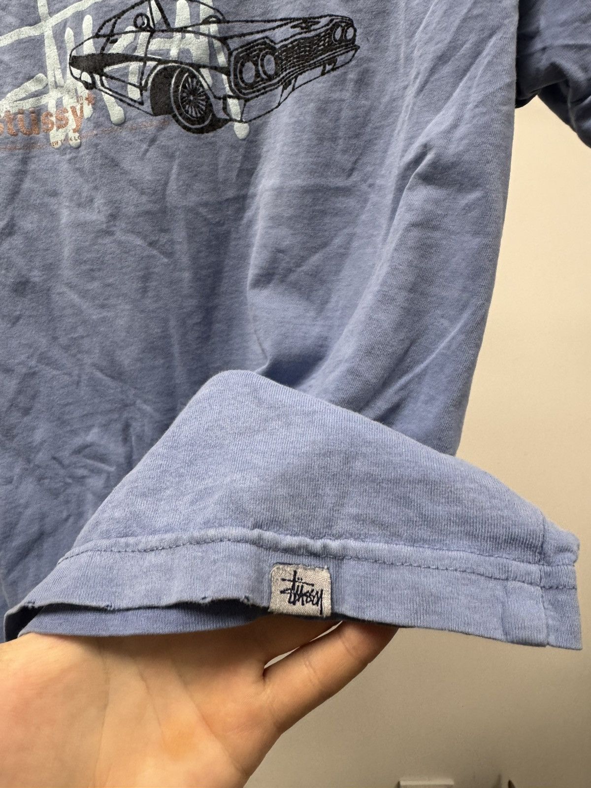 Stussy × Vintage Vintage T Shirt Stussy Big Logo Car 90S Made in Australia Size US L / EU 52-54 / 3 - 3 Thumbnail