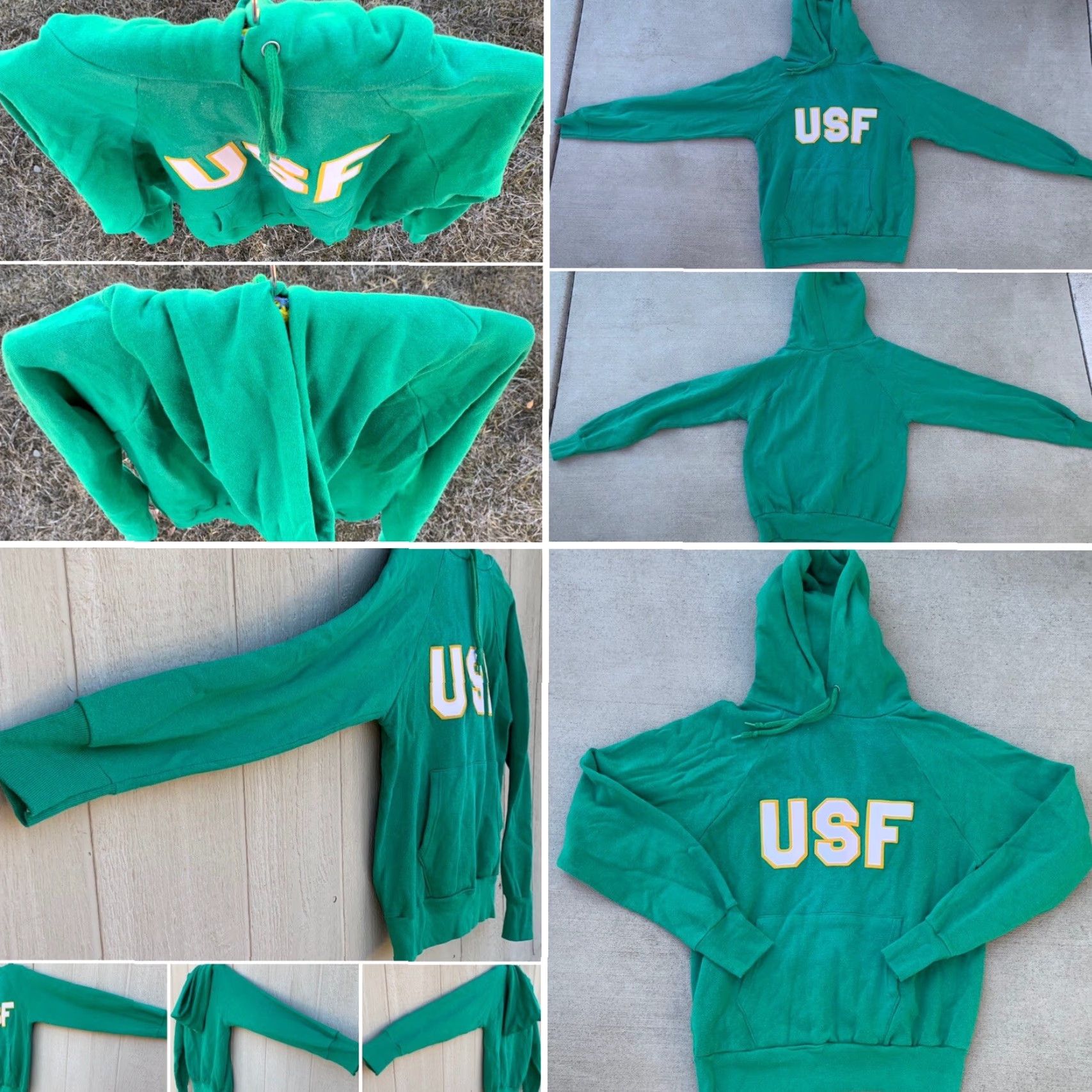 Vintage VINTAGE Wolf USF Hoodie Raglan Pullover Sweatshirt M Men Green Cotton Blend Made In USA Hoodie Pullover 1970s 1980s Mens Size US M / EU 48-50 / 2 - 5 Thumbnail