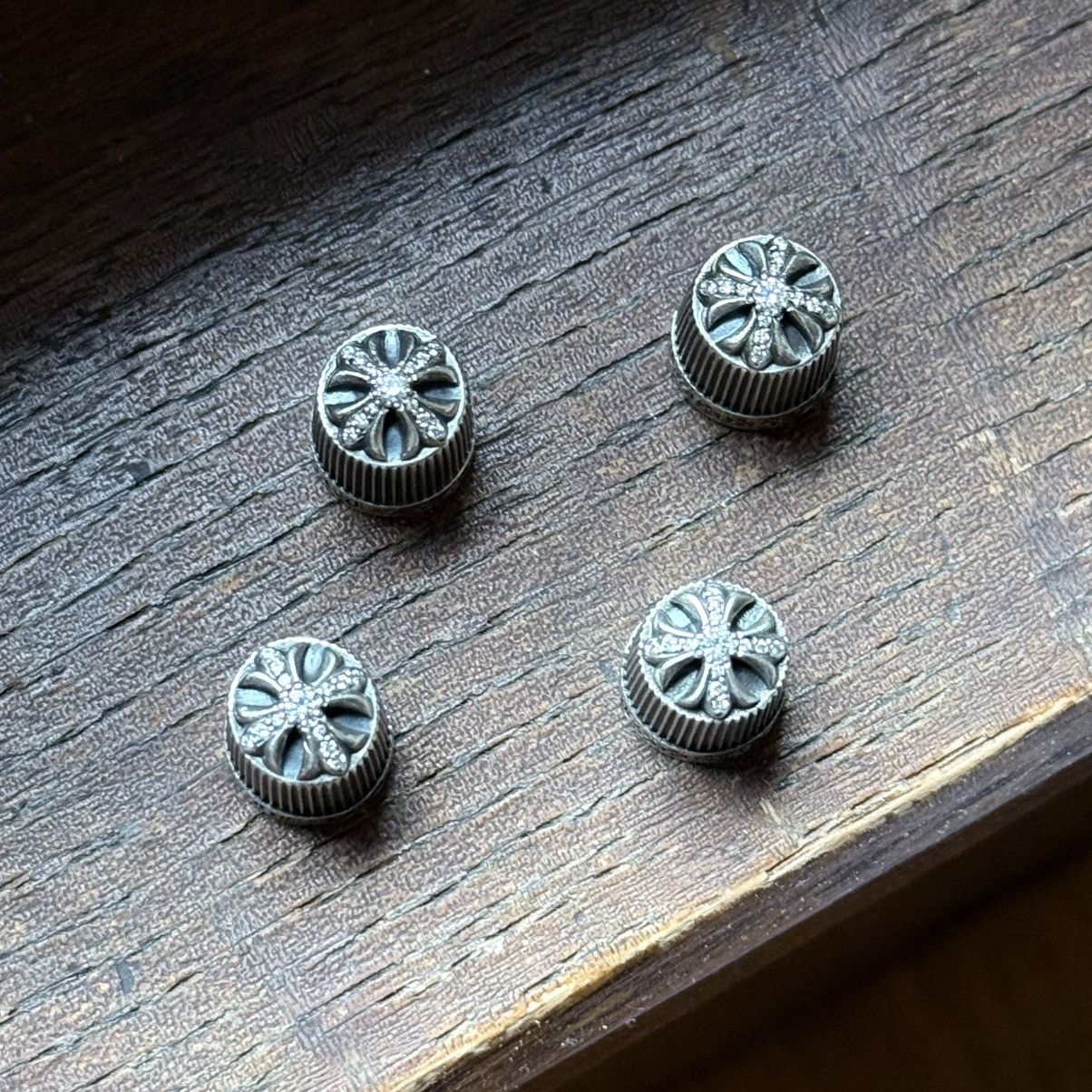 Chrome Hearts Chrome Hearts Factory Pave Tire Valve Caps Size ONE SIZE - 1 Thumbnail