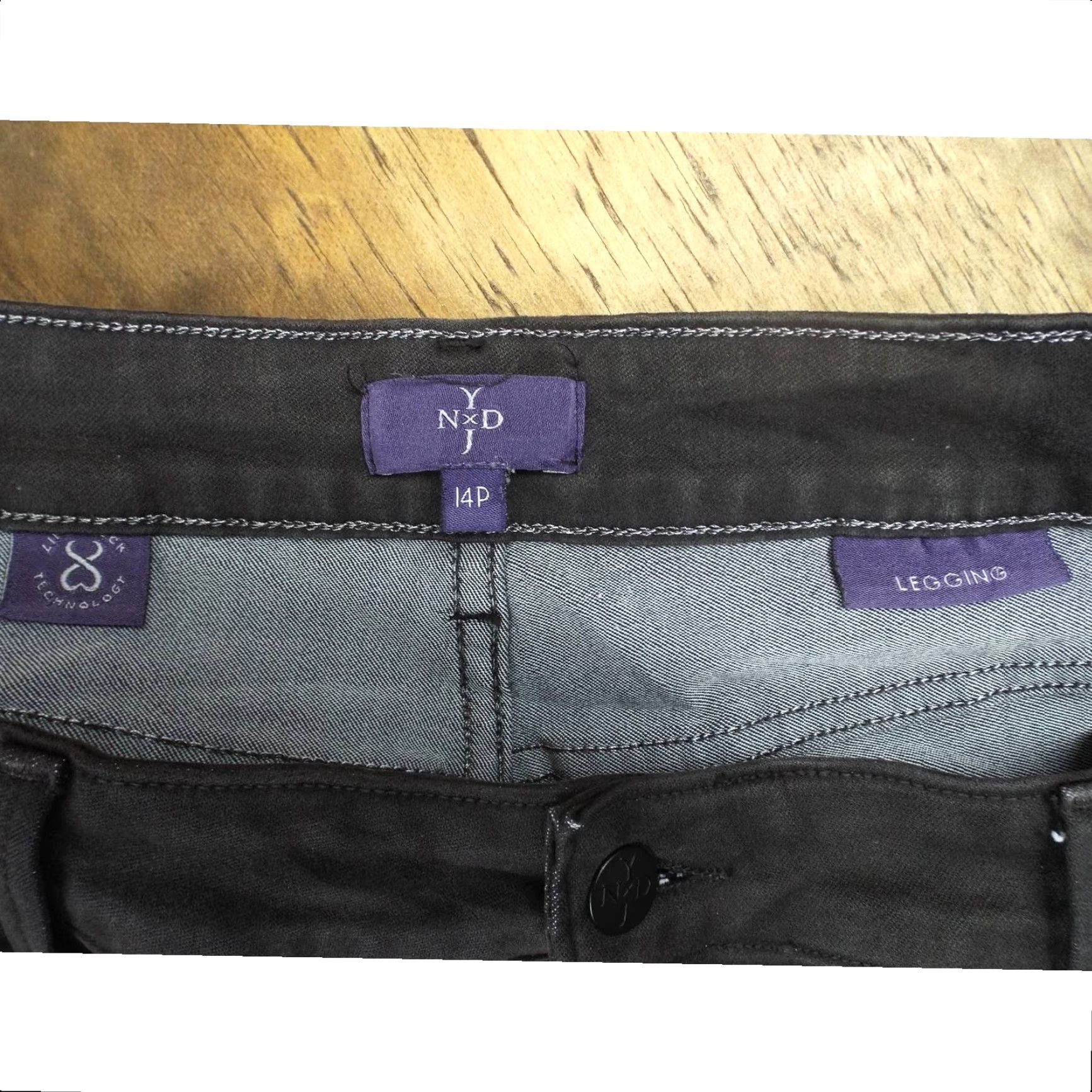 NYDJ NYDJ Pants Black Petite Leggings 14P Stretch Ankle Lift Tuck Technology 28in Inseam Womens Size 36" / US 14 / IT 50 - 4 Thumbnail