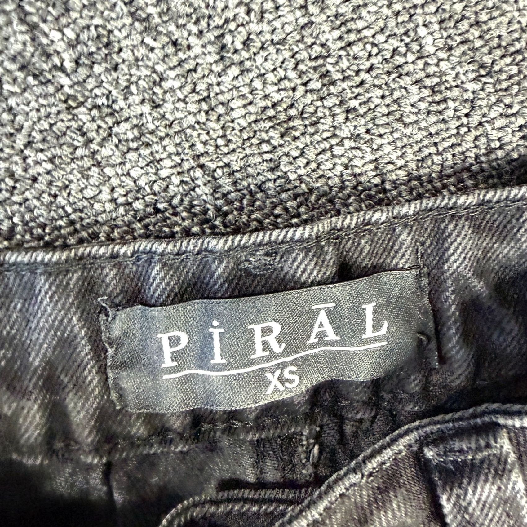 Vintage VINTAGE Piral Black Grid Checked High Waisted Cotton Baggy Jeans XS/W24 Size 26" / US 2 / IT 38 - 3 Thumbnail
