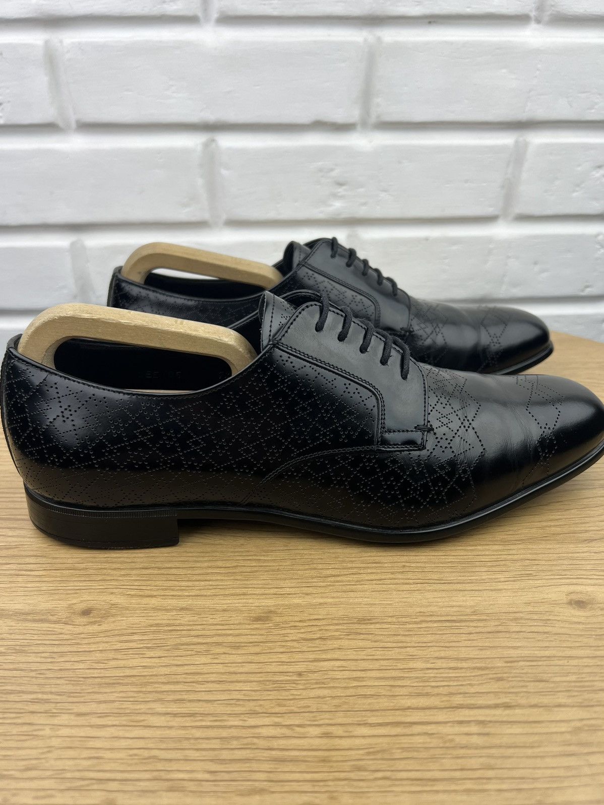 Prada PRADA MILANO Derby Leather Shoes Pattern Black Men’s Size US 8.5 / EU 41-42 - 7 Thumbnail