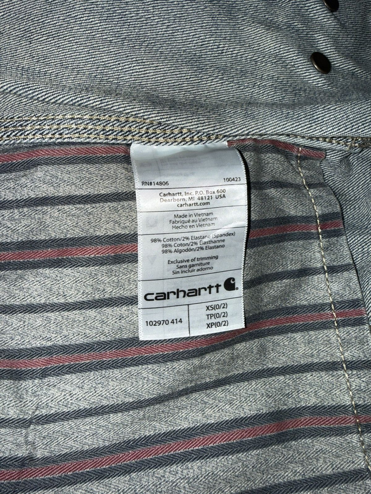 Carhartt Carhartt Women's Blue Jacket Size XS / US 0-2 / IT 36-38 - 7 Thumbnail