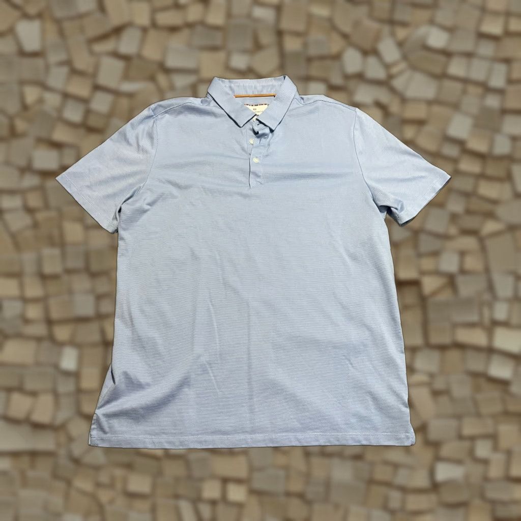 Vintage Modern Ambition Shirt Polo Short Sleeve, Men's Medium, Blue, 1/4 Buttons, Casual, Regular Fit Size US M / EU 48-50 / 2 - 1 Thumbnail
