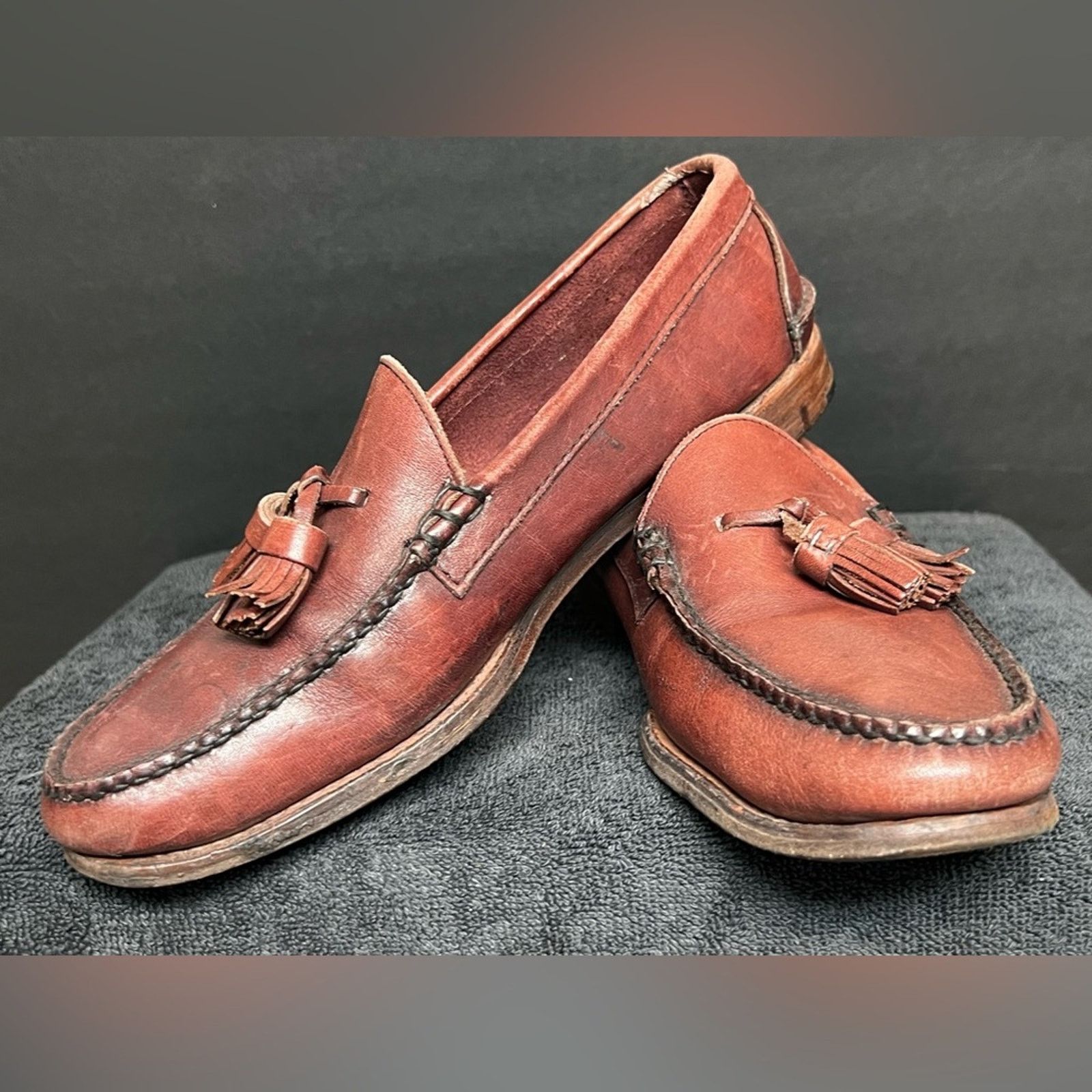 Rancourt & Co. Leather Loafers Shoes Handsewn Made in USA