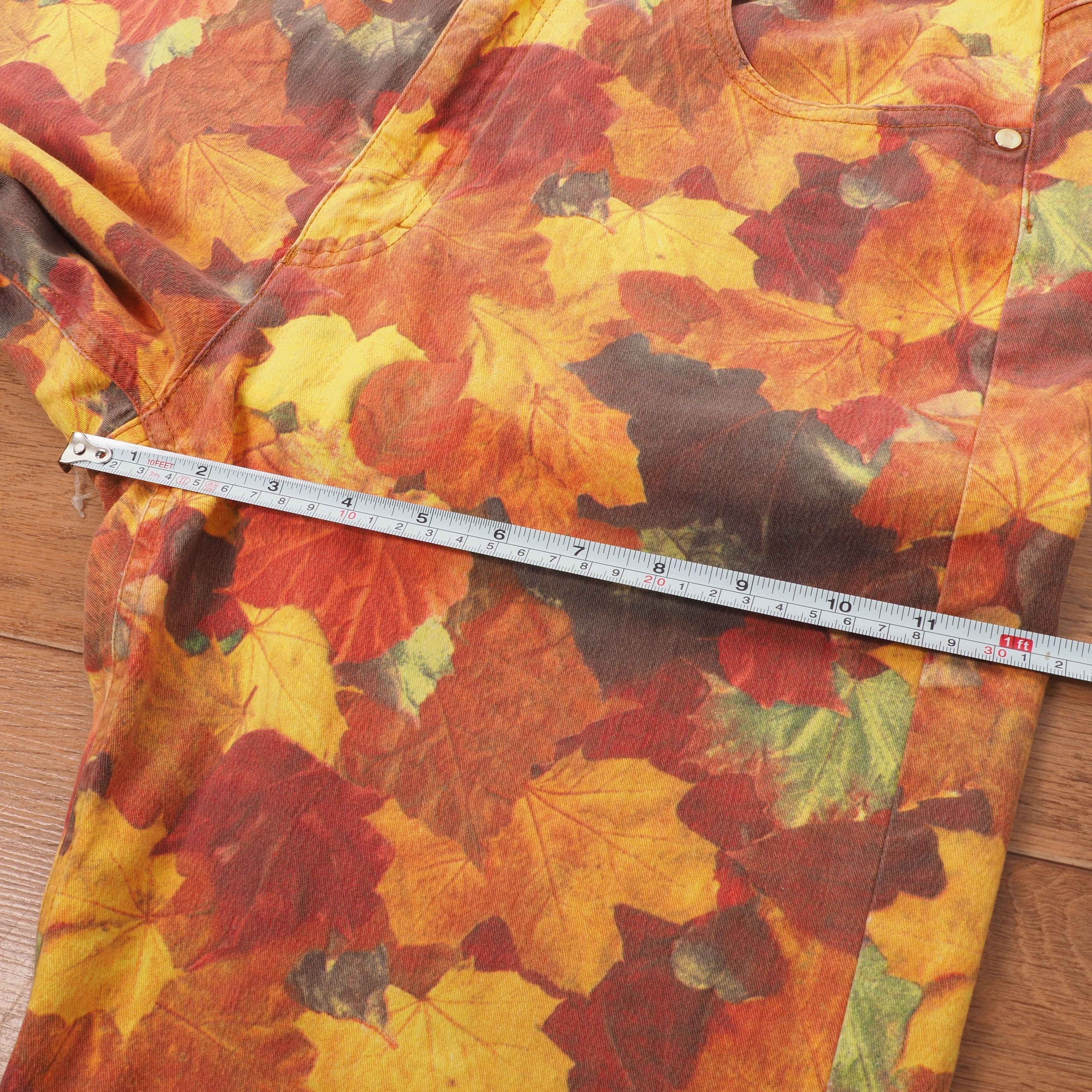 Escada ESCADA Vintage Autumn Leaves Print Pants Jeans Size 27" / US 4 / IT 40 - 8 Thumbnail