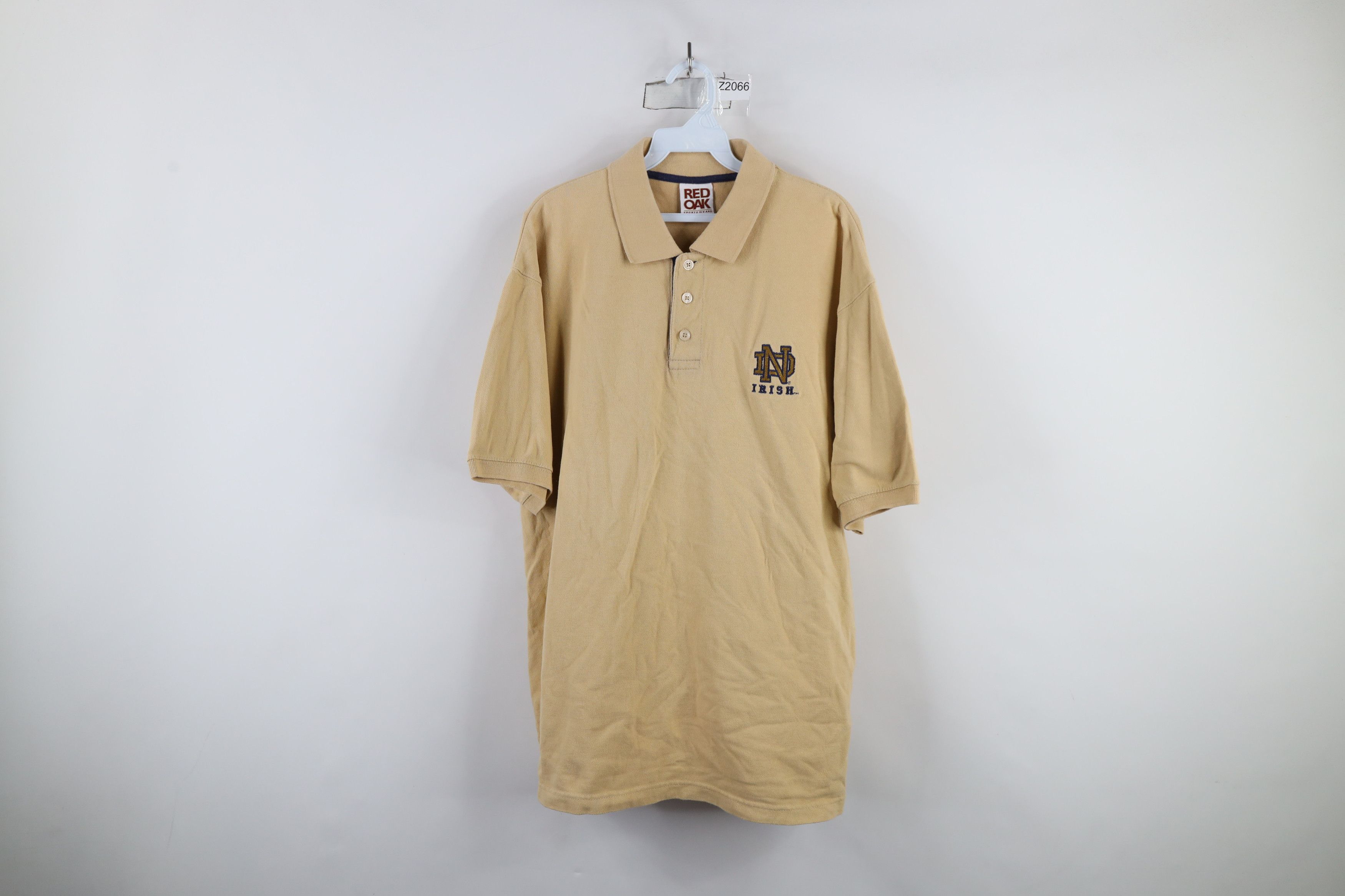 Vintage Vintage 90s Notre Dame University Irish Football Polo Gold Size US L / EU 52-54 / 3 - 1 Thumbnail