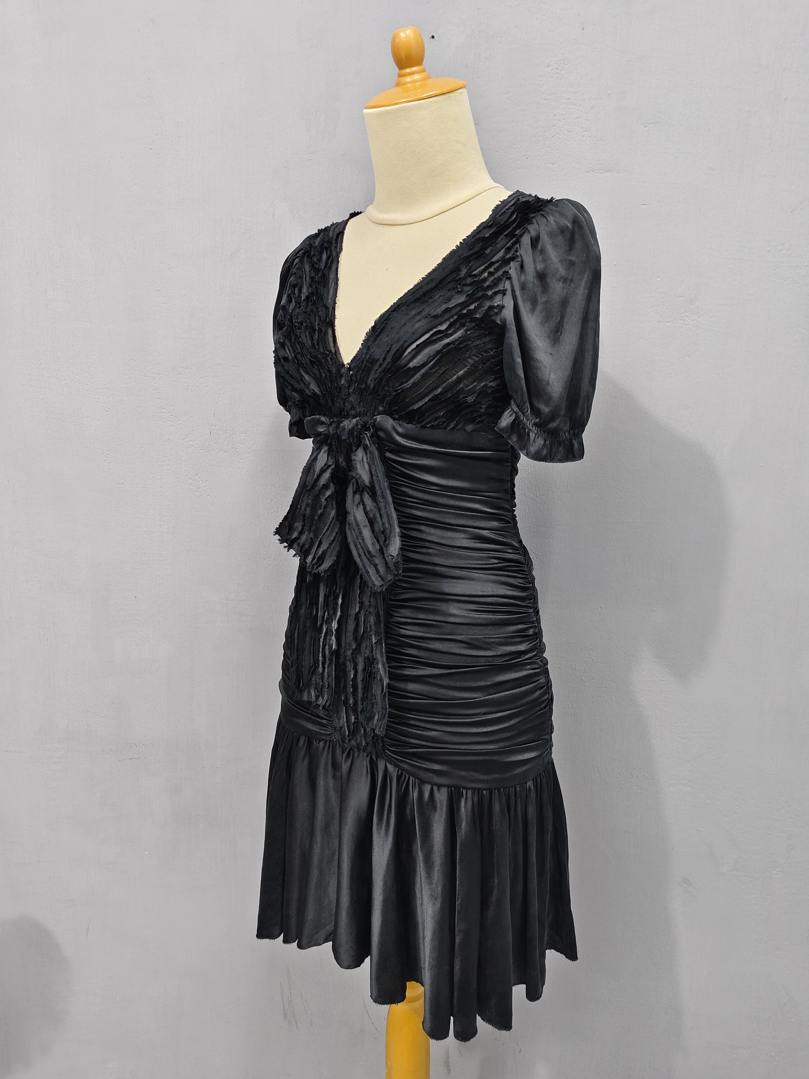 Dolce & Gabbana 00s D&G- Archive Silk Glam Ruched Empire Waist Dress Size S / US 4 / IT 40 - 4 Thumbnail