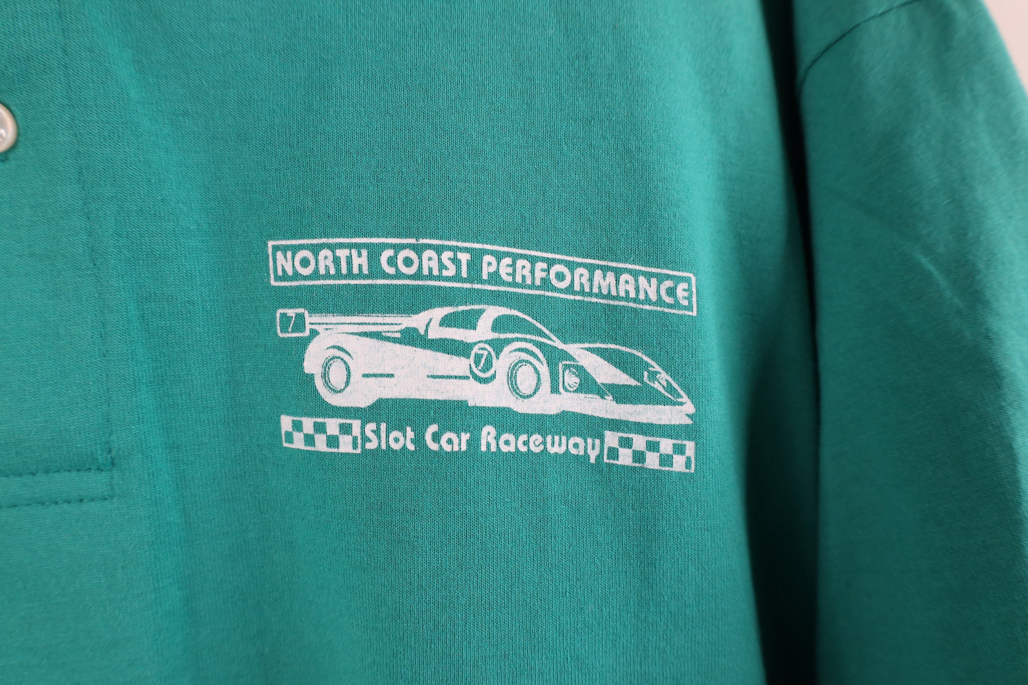 Vintage Vintage 90s Performance Slot Car Raceway Polo Shirt Teal USA Size US XL / EU 56 / 4 - 4 Thumbnail