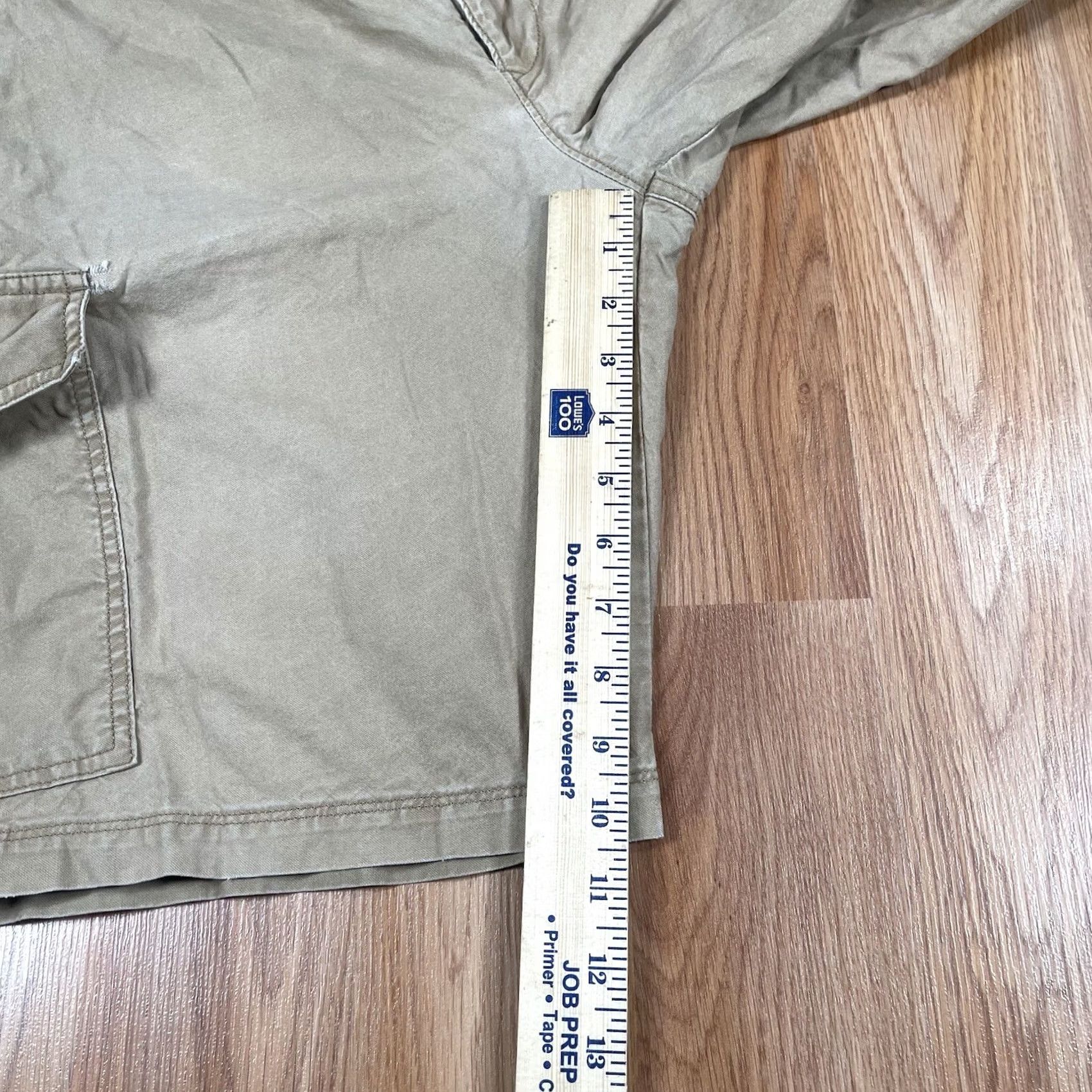 Express Express Cargo Shorts Mens Size 34 Beige Khaki Cargo Pocket Flat Front Utility Cotton Canvas Summer 34 Mens Beige Clothing Size US 34 / EU 50 - 6 Thumbnail