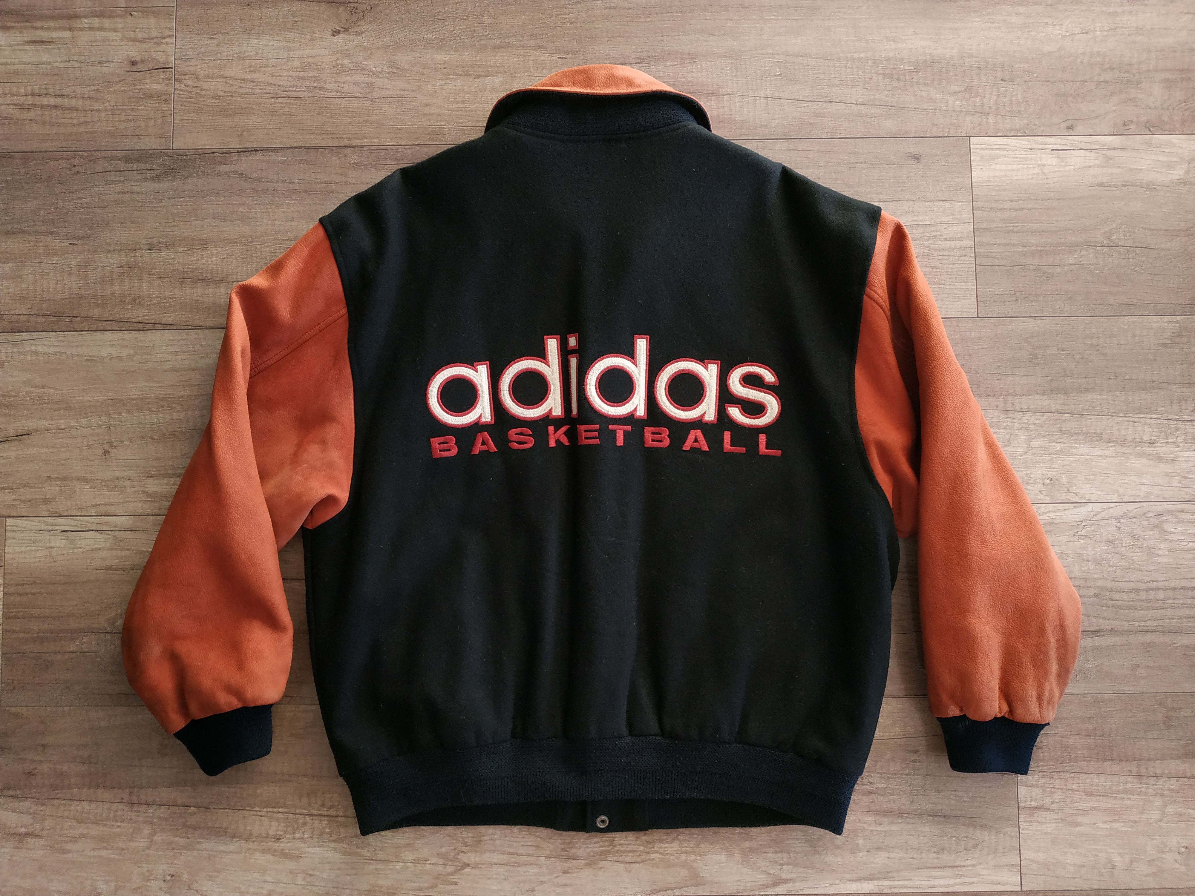 Adidas × Vintage Adidas Men's Vintage 90's Wool Bomber Jacket, s. MEDIUM Size US M / EU 48-50 / 2 - 2 Thumbnail