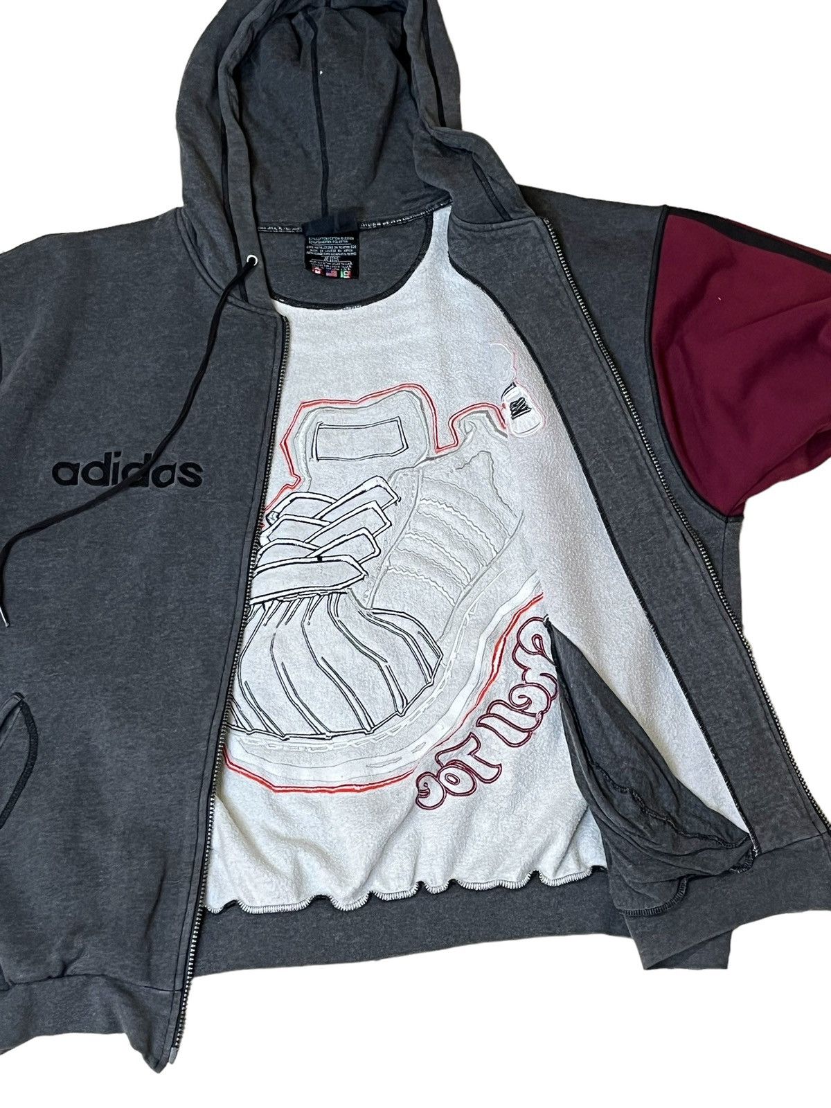 Adidas × RUN DMC VINTAGE 90s ADIDAS SHELL TOE RUN DMC DISTRESSED HOODIES Size US L / EU 52-54 / 3 - 3 Thumbnail