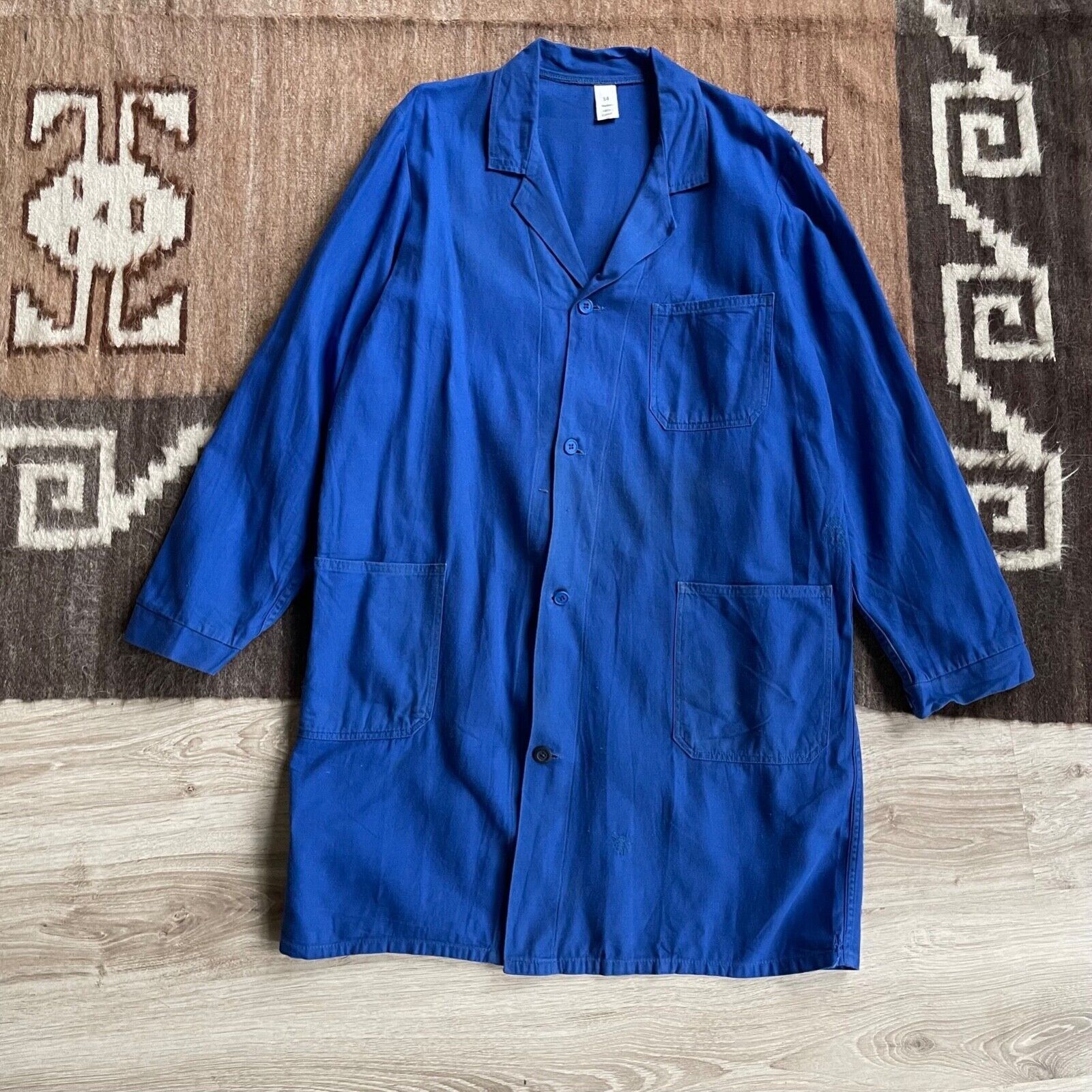Le Laboureur Vintage French Workwear Blue Chore Utility Jacket 8412AC Size US L / EU 52-54 / 3 - 2 Thumbnail