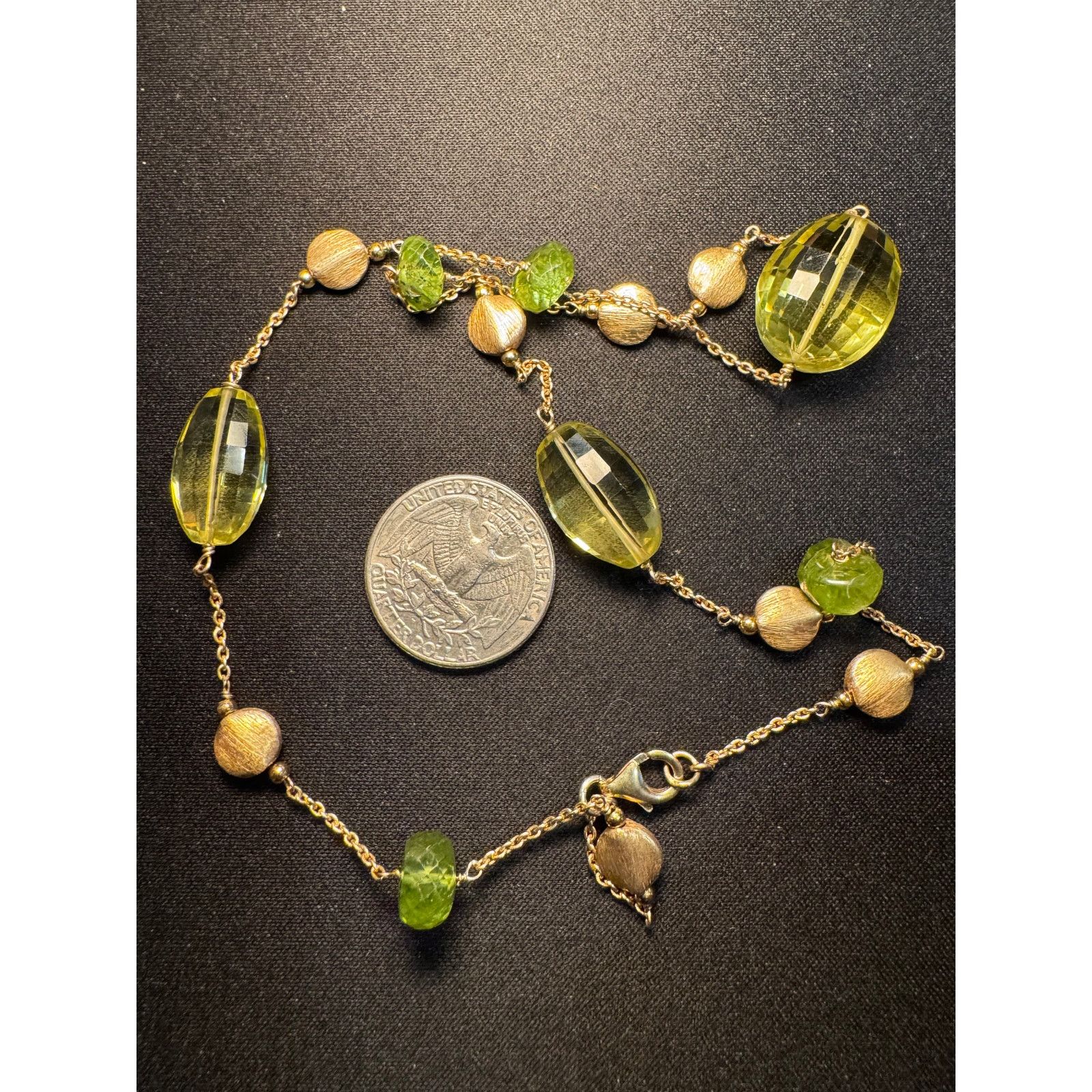 Other 925 Sterling Silver Vermeil 18in Glass Bead Necklace Size ONE SIZE - 4 Thumbnail