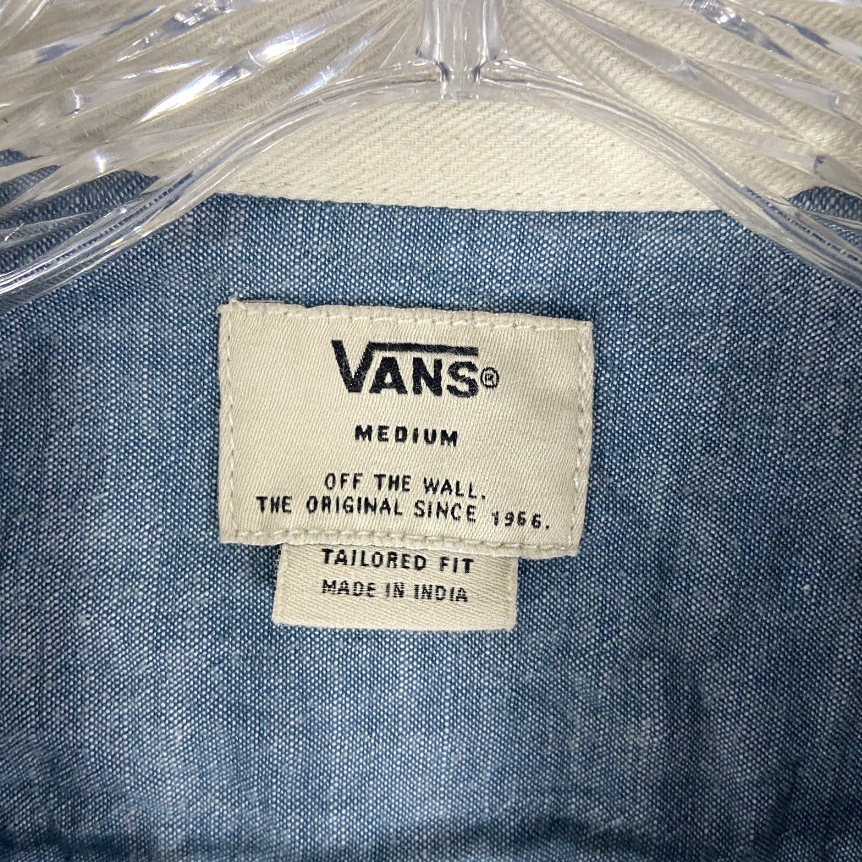 Vans VANS Shirt Men M Tailored Fit Blue Striped Short Sleeve Button-Up Multicolor Modern Casual Mens Size US 31 - 7 Thumbnail