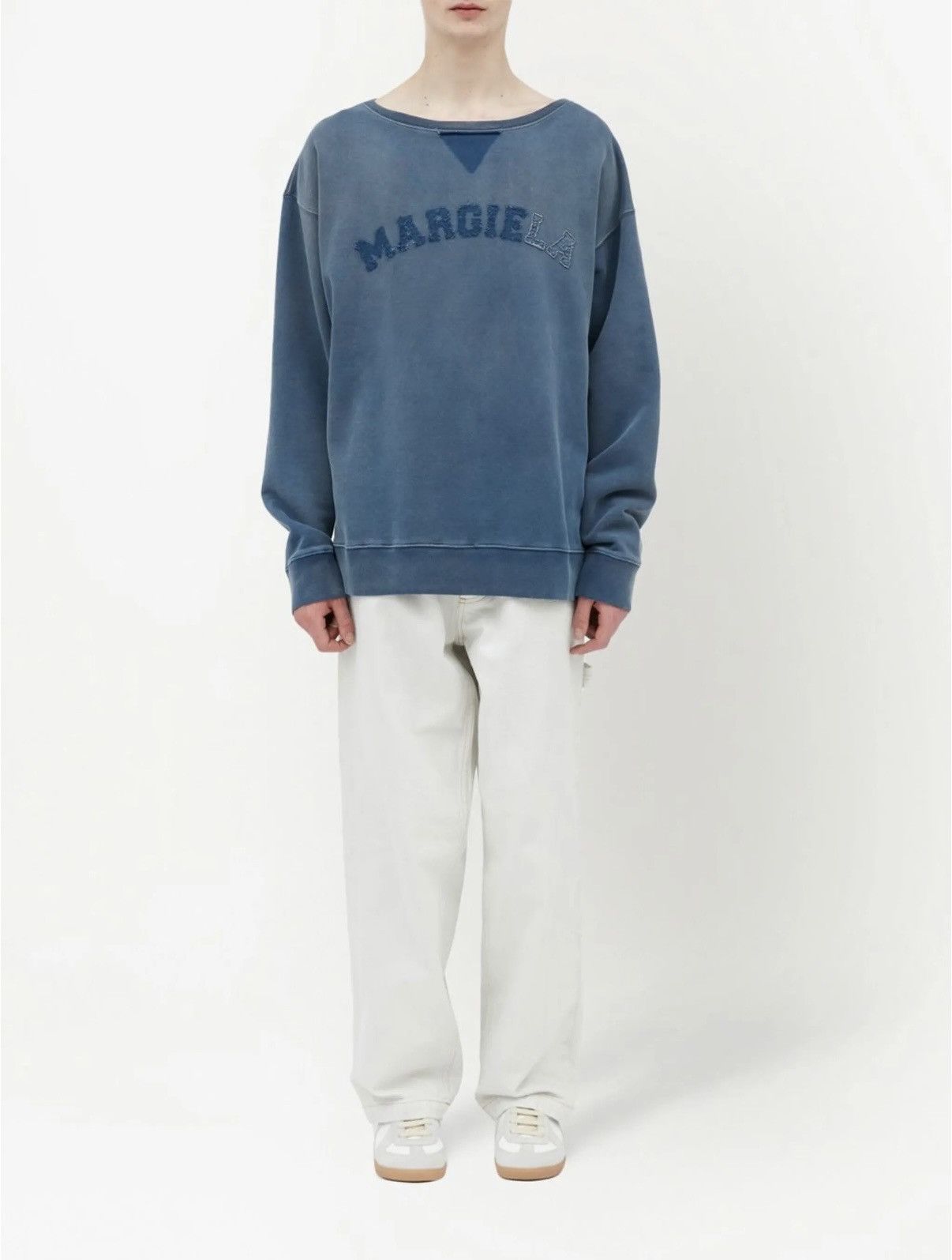 Maison Margiela $1.2k worn-look organic-cotton sweatshirt, M,oversized),IT Size US M / EU 48-50 / 2 - 2 Thumbnail