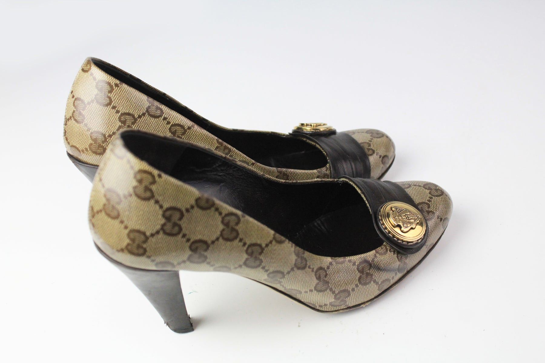 Gucci Gucci Monogram Heels Shoes Women's 38 Size US 8 / IT 38 - 7 Thumbnail