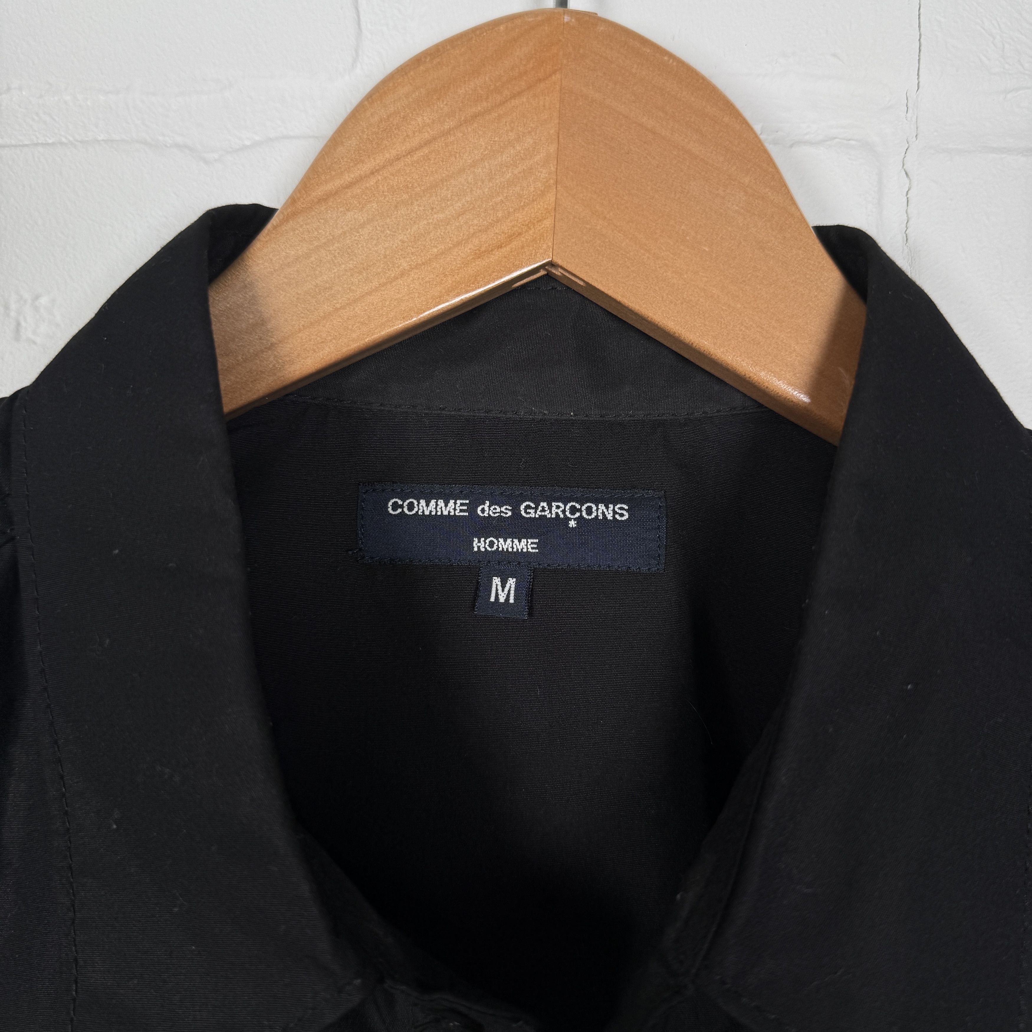 Comme des Garcons Comme des Garcons Homme Drawstring L/S Shirt - Black Size US M / EU 48-50 / 2 - 2 Thumbnail
