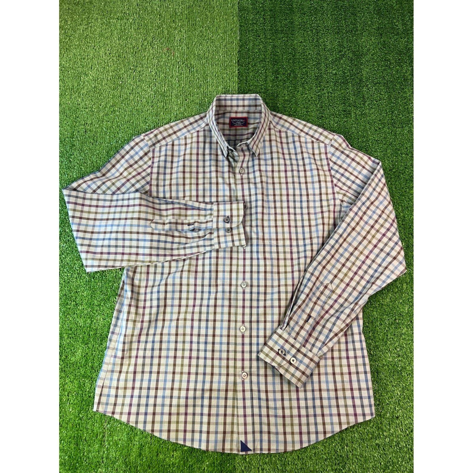 UNTUCKit UNTUCKit Mens Plaid Button Down Shirt Long Sleeve Size LG Size US L / EU 52-54 / 3 - 2 Thumbnail