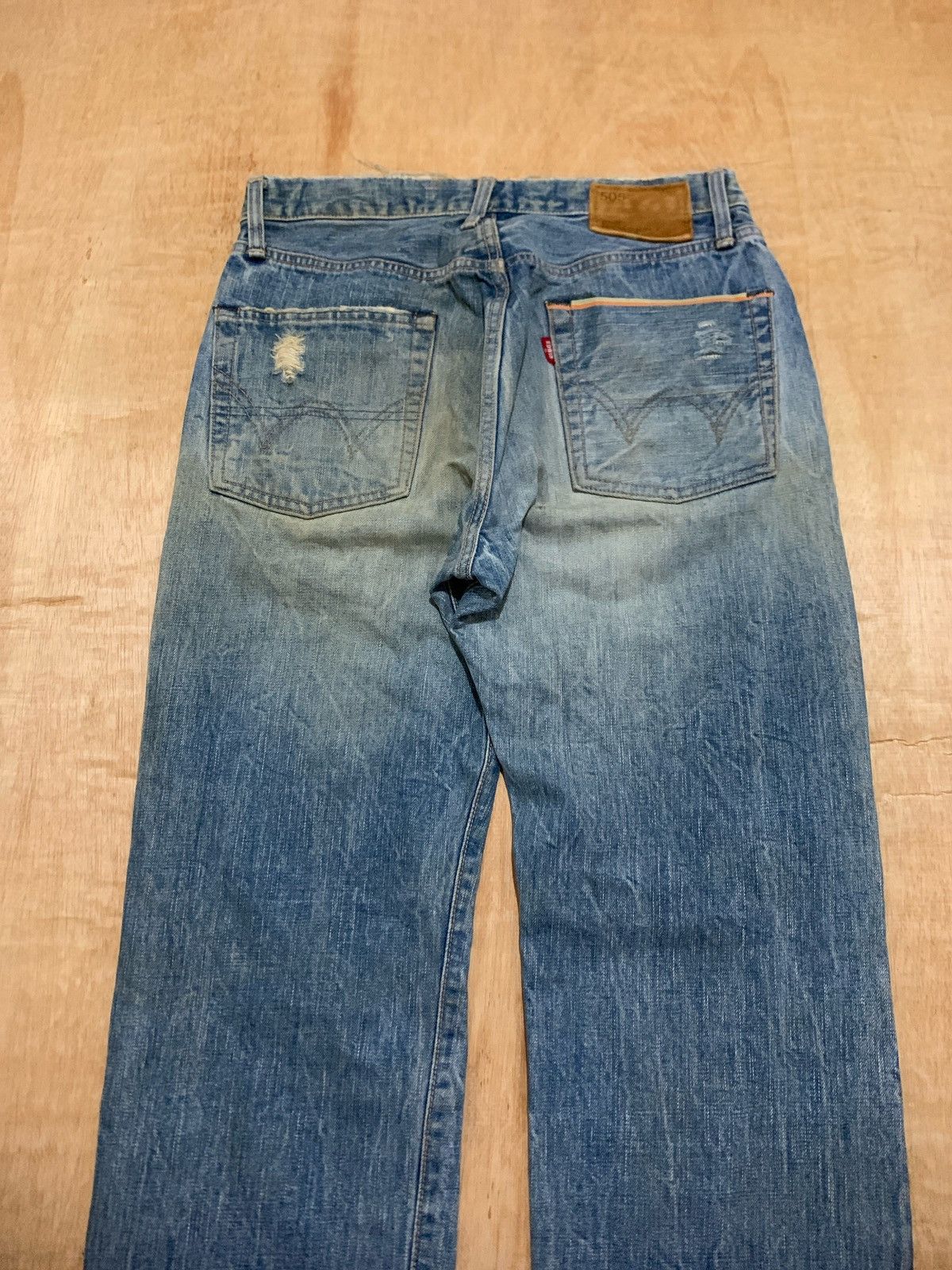 Japanese Brand Vintage Distressed Denim Edwin Selvedge Jeans Size US 30 / EU 46 - 5 Thumbnail