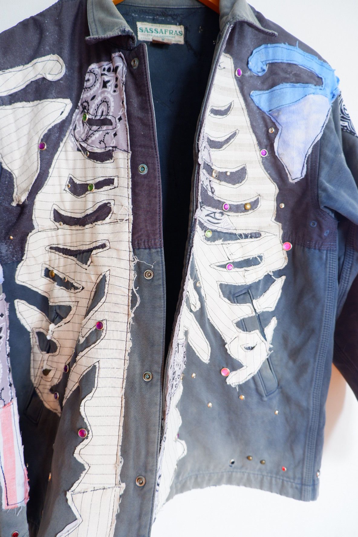 Sassafras Vintage Trashed Skull Custom Rework Jacket ArtEd02 Size US M / EU 48-50 / 2 - 8 Thumbnail