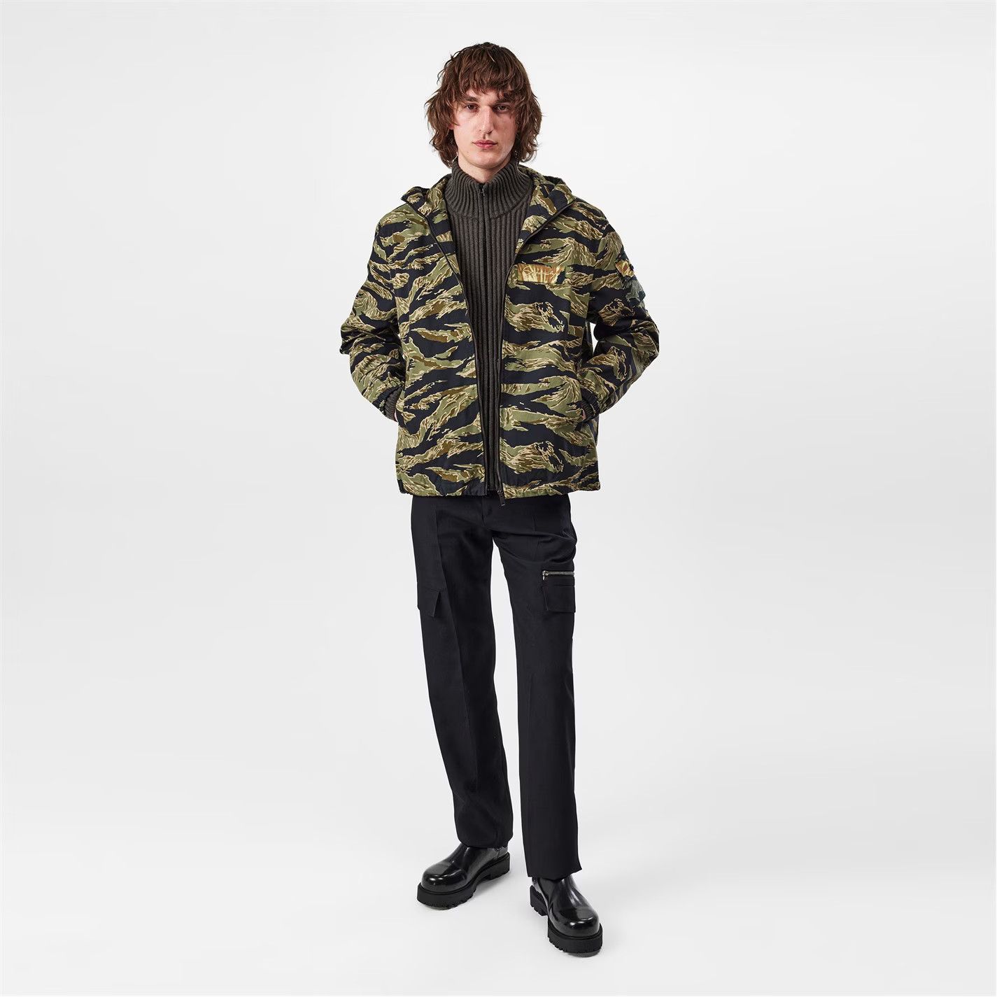 Givenchy o1g2r1mq0426 Camo Print Hooded Windbreaker Jacket Multicolor Size US L / EU 52-54 / 3 - 5 Thumbnail