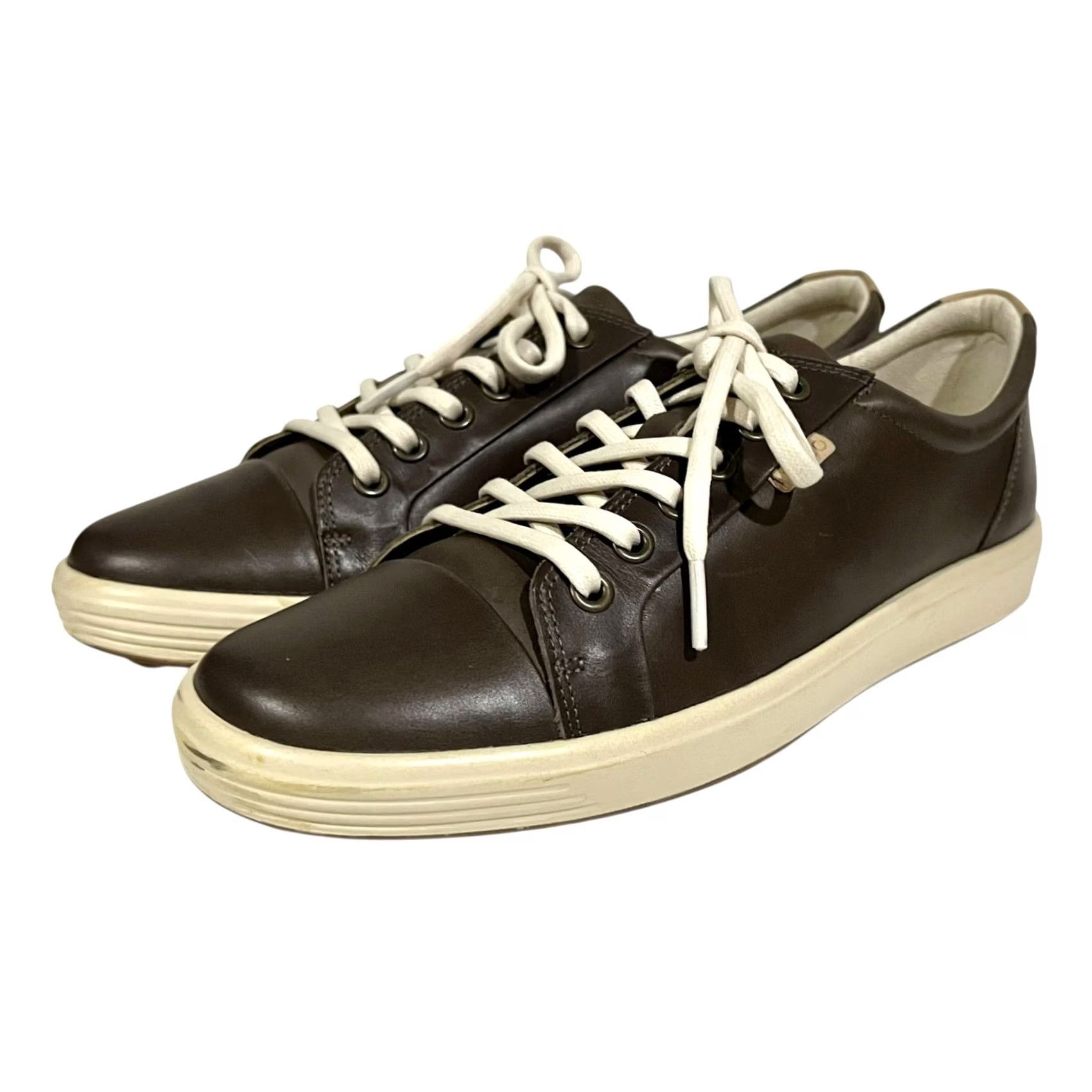 Ecco ECCO Shoes Womens Size 9 Soft 7 Casual Sneakers Taupe Leather Lace Up Low Top Mens? Womens Size M / US 6-8 / IT 42-44 - 4 Thumbnail
