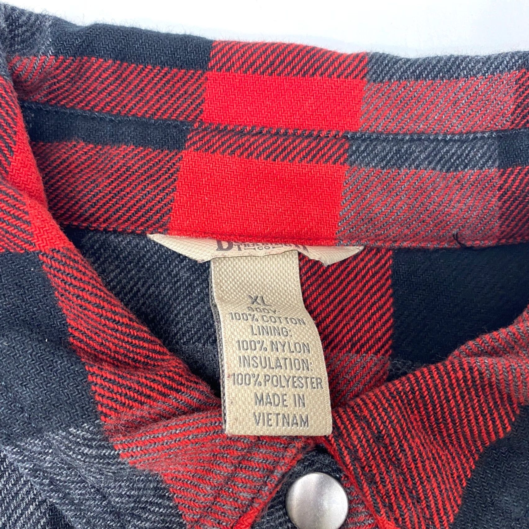 CO Duluth Trading Co Flapjack Flannel Shirt Women's XL Red Black Plaid Quilted 7862 Size XL / US 12-14 / IT 48-50 - 6 Thumbnail