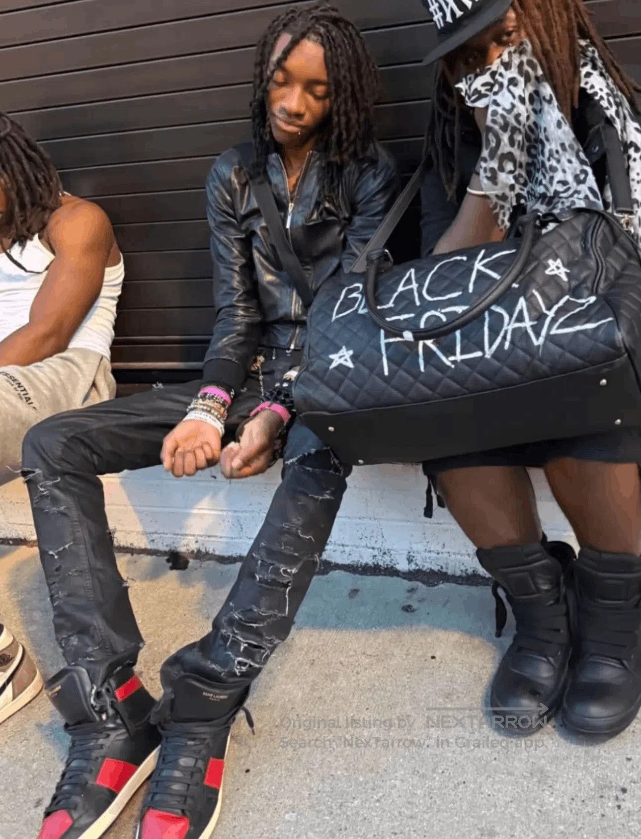 Saint Laurent Paris Black High-Top Leather Sneakers. Size US 7 / EU 40 - 9 Thumbnail