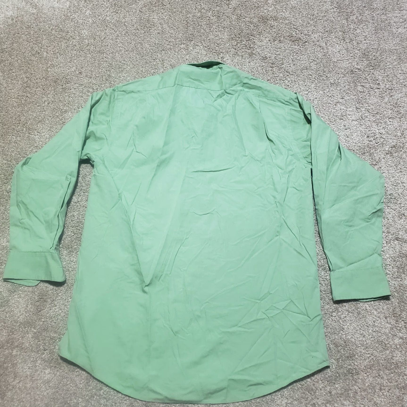 Stafford Stafford Shirt Adult Men 15.5 Green Long Sleeve Button-Up Collared Cotton All Seasons 15.5 Size US L / EU 52-54 / 3 - 8 Thumbnail