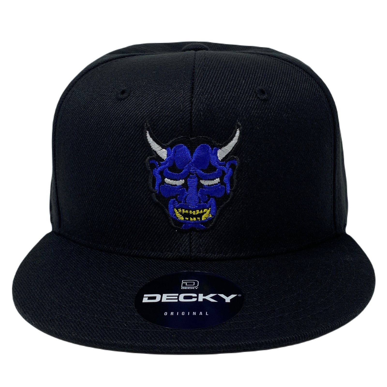 Other Oni Mask Blue Snapback Hat All Black Size ONE SIZE - 3 Thumbnail