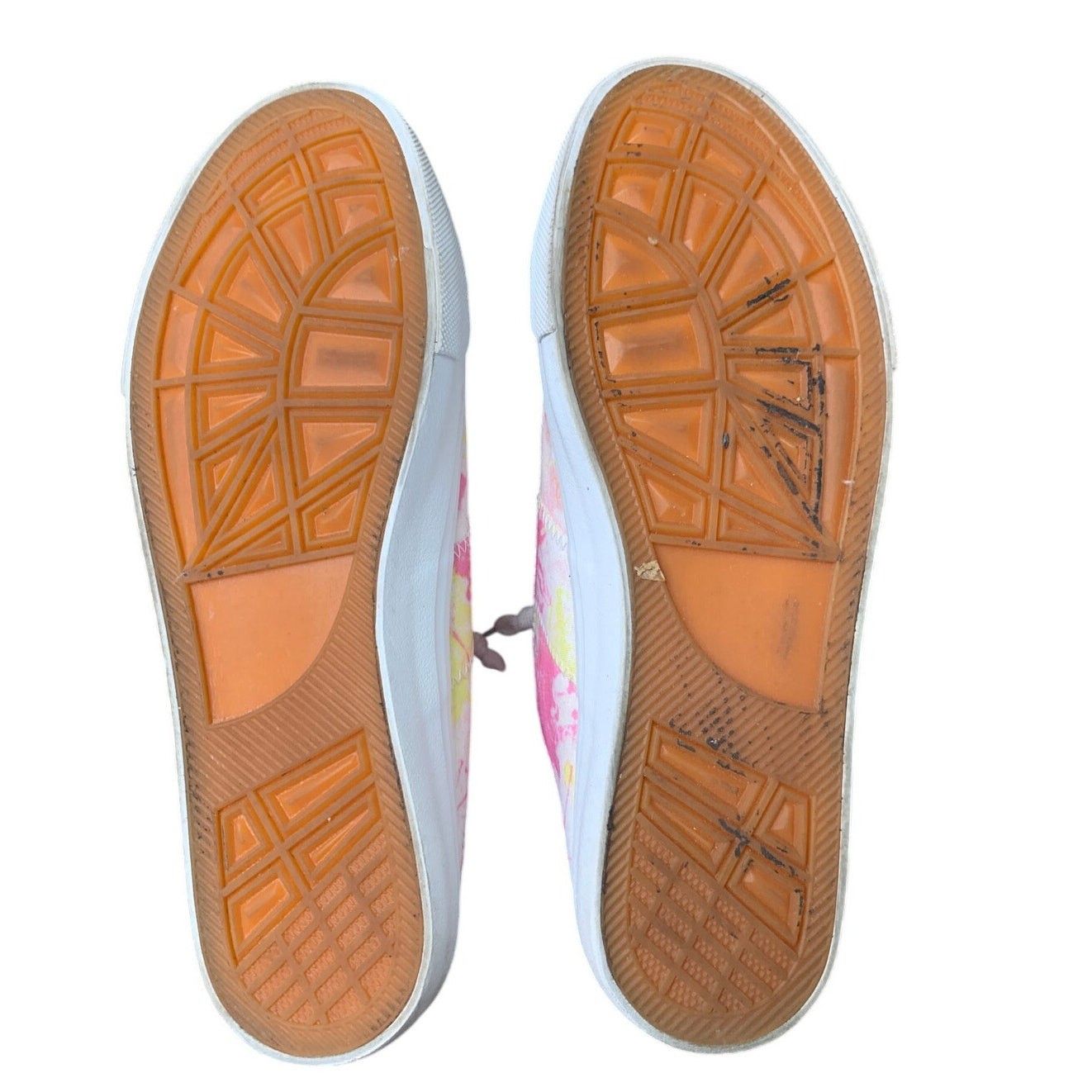 Other Obtaom Women's Size 8 Pink Yellow Canvas Memory Foam Mules Size US 8 / IT 38 - 7 Thumbnail