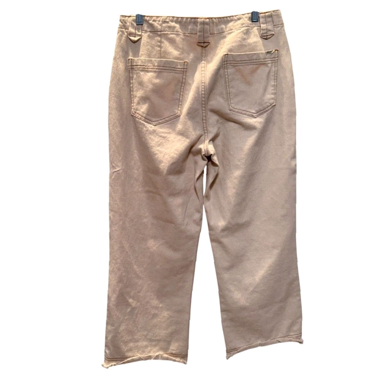 Vintage Five Star General Pants Womens 7/28 Beige Cropped Twill Button Fly Relaxed City Casual Womens Size 28" / US 6 / IT 42 - 2 Thumbnail