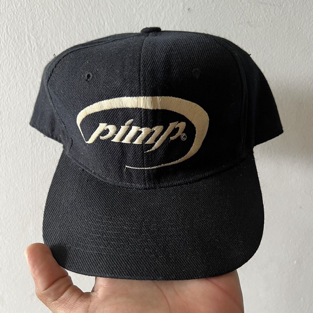 Vintage PIMP Oval Logo Wool Fitted Hat size 58cm-59cm Size ONE SIZE - 1 Thumbnail