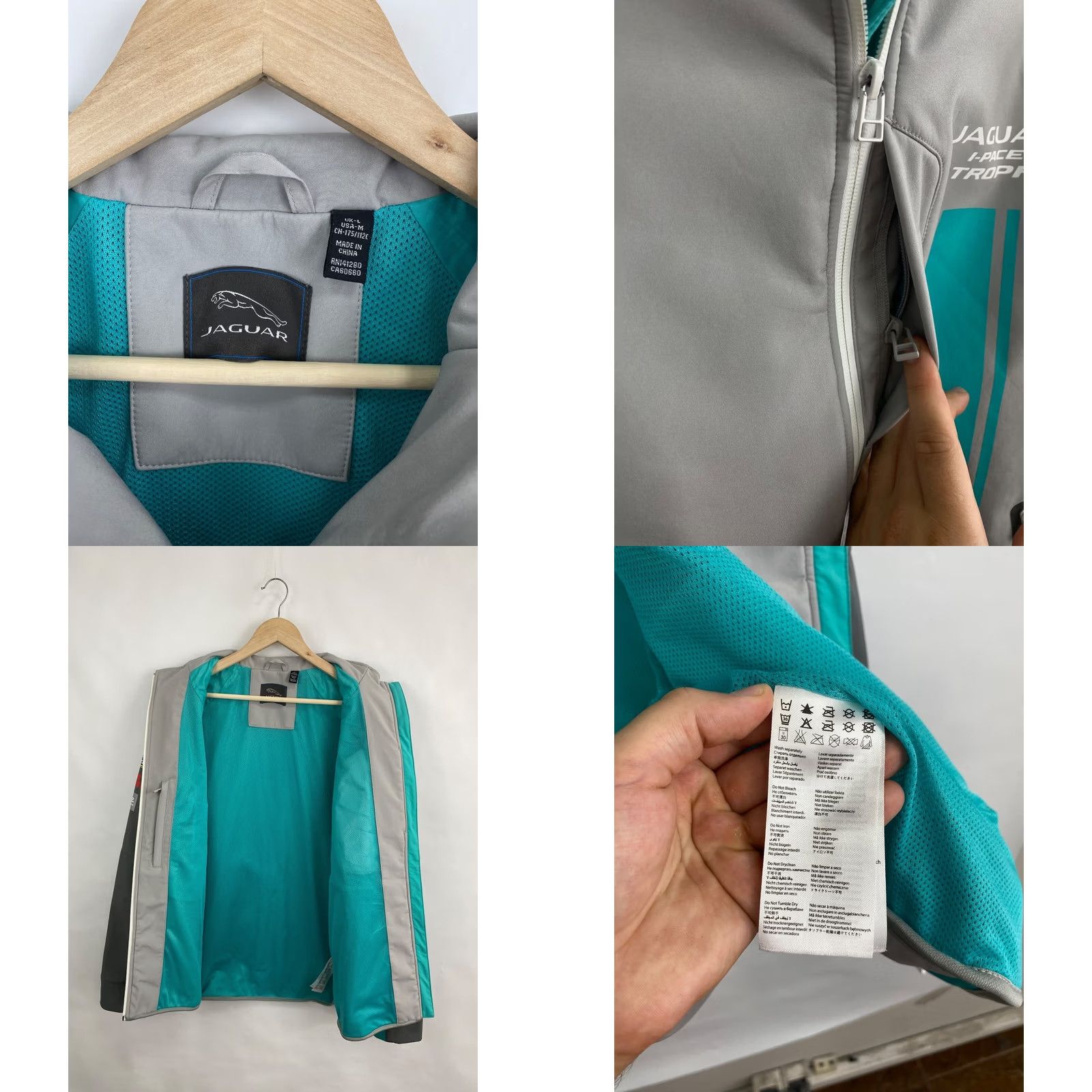 Vintage Jaguar I Pace eTrophy Nascar Racing Jacket Gray L Mens XS? Size US L / EU 52-54 / 3 - 8 Thumbnail