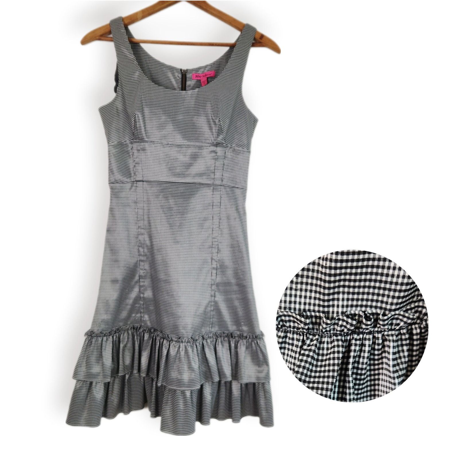 black halter ruched mini dress 90s BETSEY JOHNSON Black Lace Dress (S) main image 0