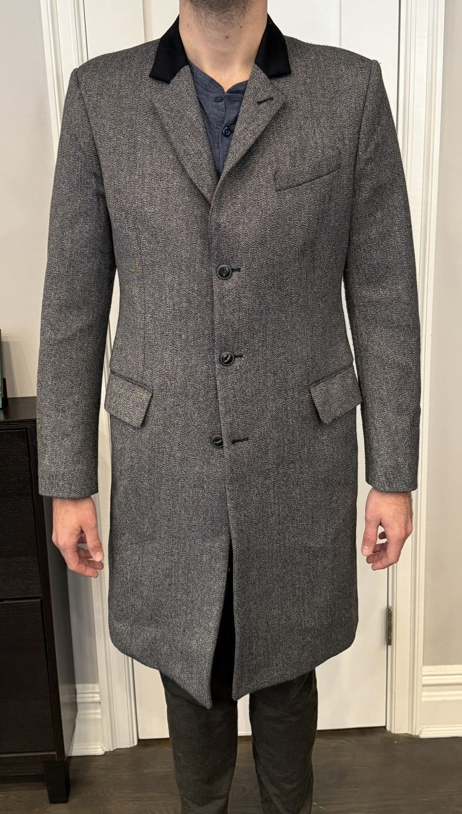 Rag & Bone Grey & black melange rag & bone overcoat Size US S / EU 44-46 / 1 - 1 Thumbnail
