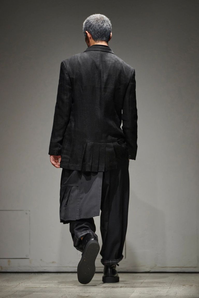 Yohji Yamamoto Yohji Yamamoto Pour Homme - Front Corner Leather Pleats JKT Size US M / EU 48-50 / 2 - 4 Thumbnail