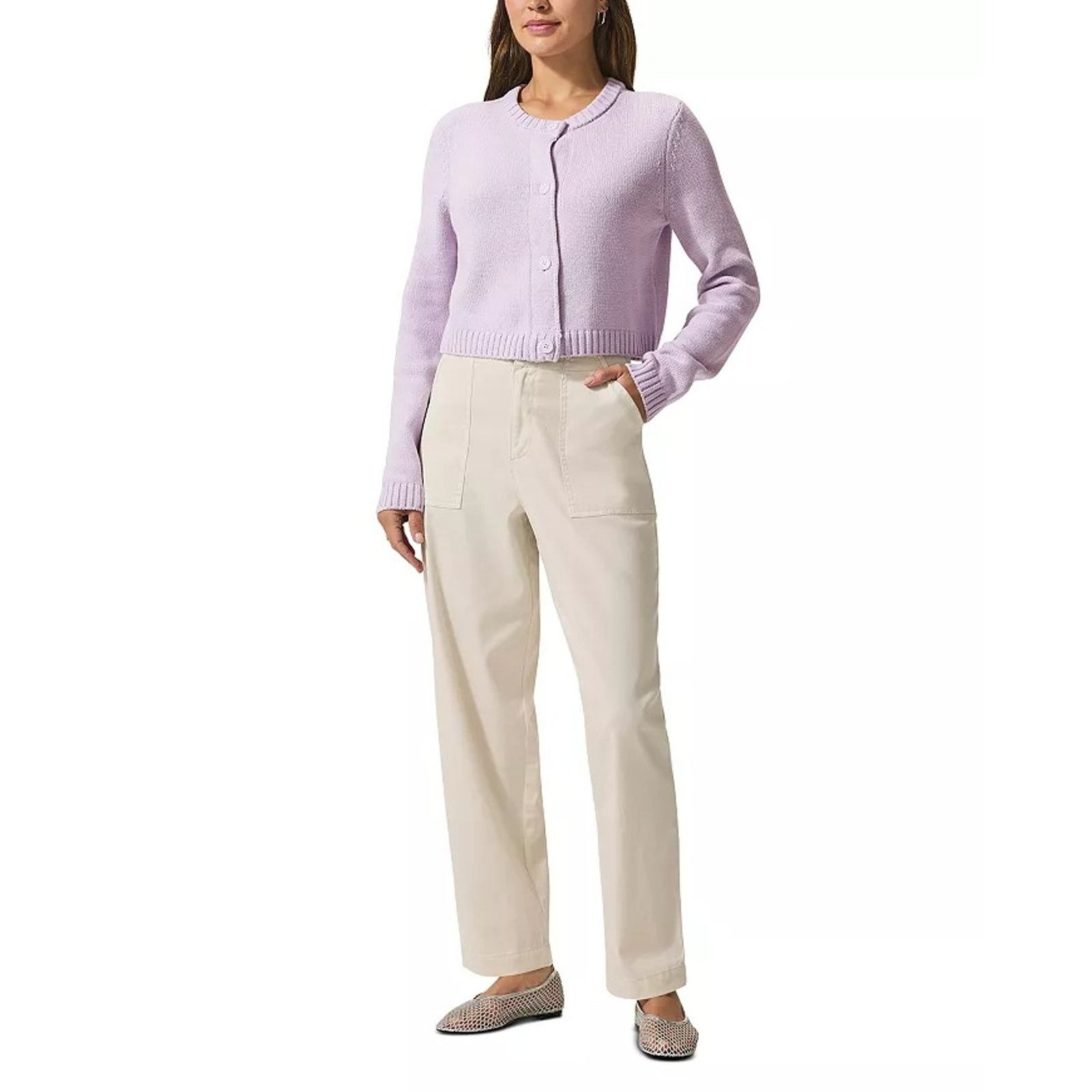 Splendid Splendid Women Ivory Lyocell/Cotton Palazzo Pants Size S Size 28" / US 6 / IT 42 - 4 Thumbnail