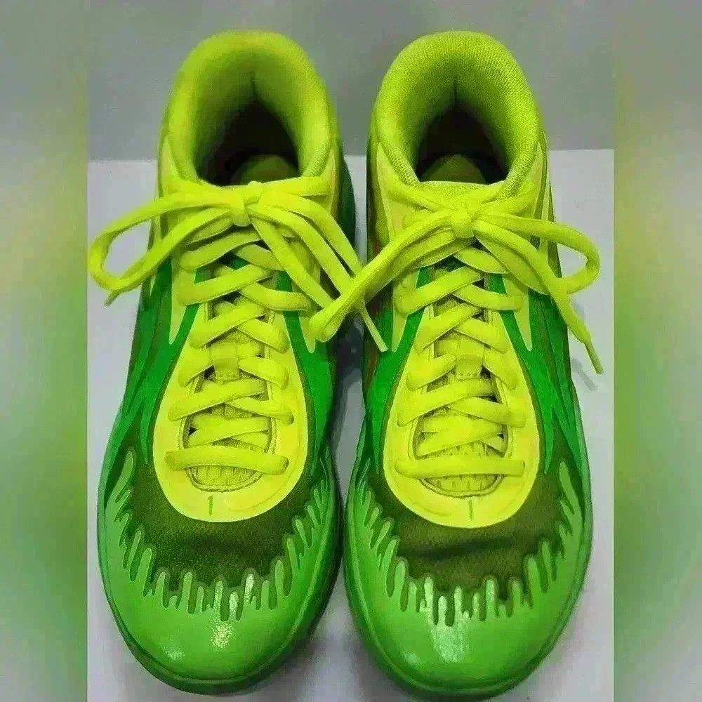 Puma × Sneakerboy Puma LaMelo Ball Nickelodeon Lace-Up Slime Lime Green Kicks Size US 6 / EU 39 - 4 Thumbnail