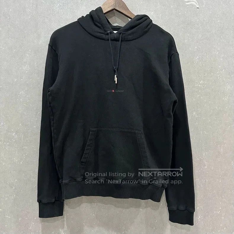 Saint Laurent Paris Saint Laurent Black Hooded Sweatshirt. Size US M / EU 48-50 / 2 - 3 Thumbnail