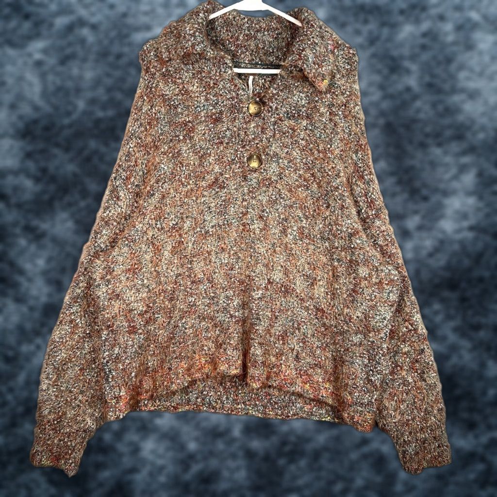 Free People Free People Stellar Pullover Sweater Size Large Slouchy Oversized Lagenlook Cozy Size L / US 10 / IT 46 - 1 Thumbnail