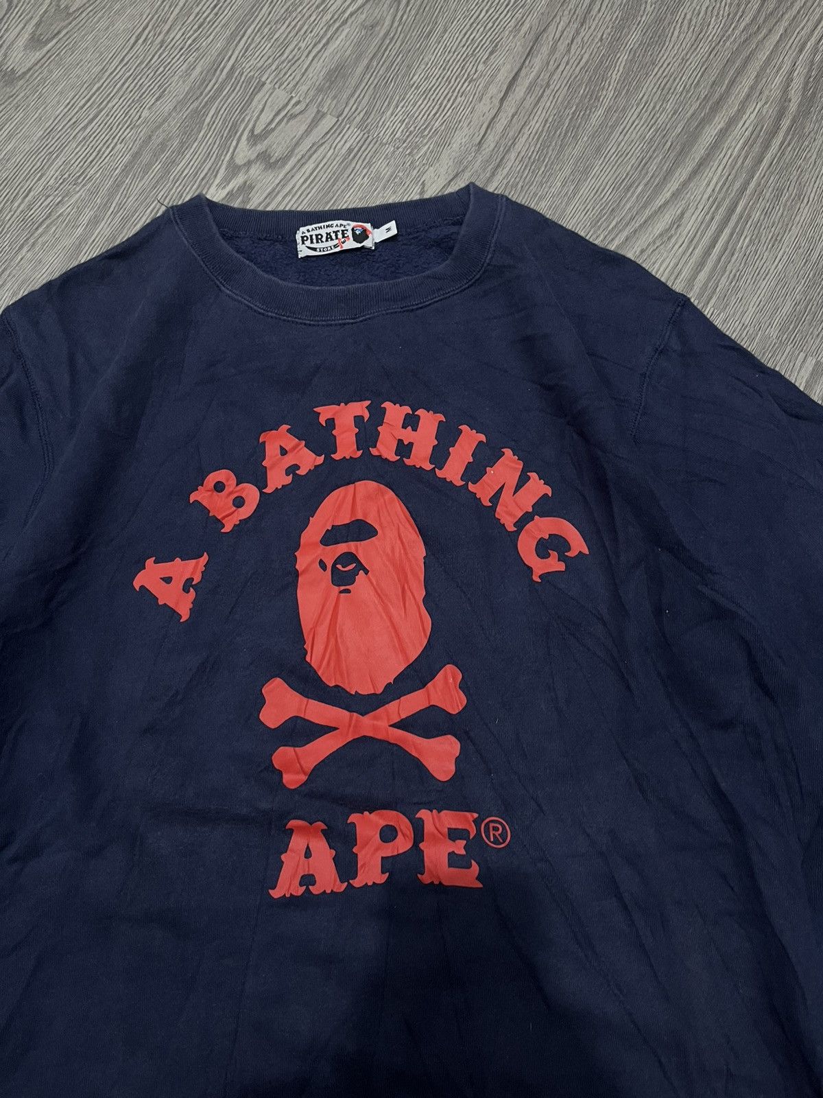 Bape A Bathing Ape logo College Crewneck Size US M / EU 48-50 / 2 - 4 Thumbnail
